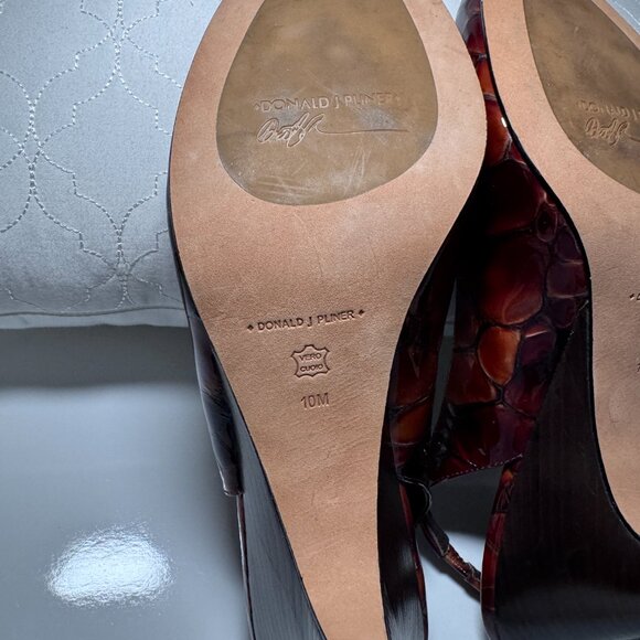 Donald J. Pliner open toed, sling back heels, tortoise shell, size 10M - Picture 6 of 8